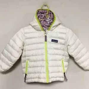Patagonia Kids White and Yellow Jacket